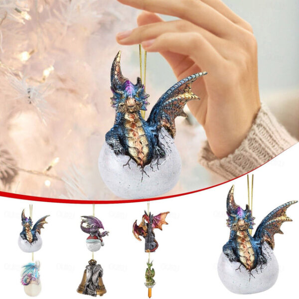 Christmas Tree Ornament,2D Acrylic Cartoon Decorative Ornament, Cute Cartoon Dragon Hanging Ornament, Car Interior Pendant, Animal Home Decor 2024 - U