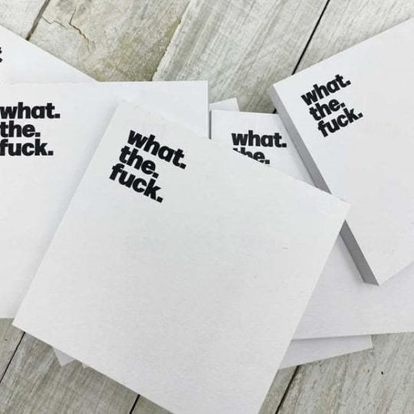 Funny Sticky Note Gift, What The Fucks Sticky Notepad Novelty Notepads, Funny Sassy Rude Desk Accessory Gifts for Friends, Co-Workers, Boss 2024 - US