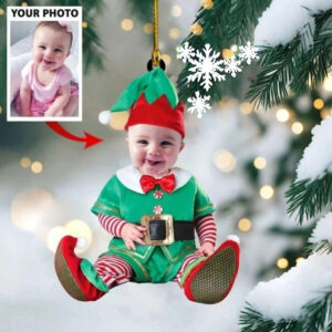 Personalized Photo Hanging Ornaments Acrylic 2D Custom Elf Baby Face Hanging Tree Ornaments Hanging Decoration Hanging Pendant Gifts 2024 - US $6.99